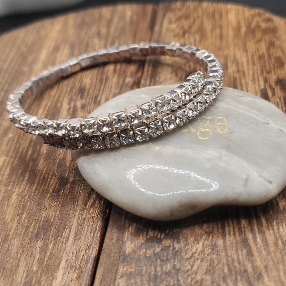 Hollywood estate crystal glamor wrap bracelet B2922 - Picture 1 of 2